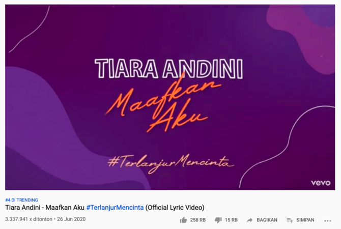rilis lagu baru lsquoterlanjur mencintarsquo 3 artis jebolan idol adu trending youtube