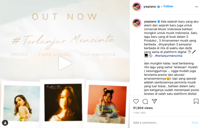 rilis lagu baru lsquoterlanjur mencintarsquo 3 artis jebolan idol adu trending youtube