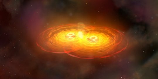 Astronom Temukan Cahaya Terpancar Dari Dua Lubang Hitam yang Tabrakan