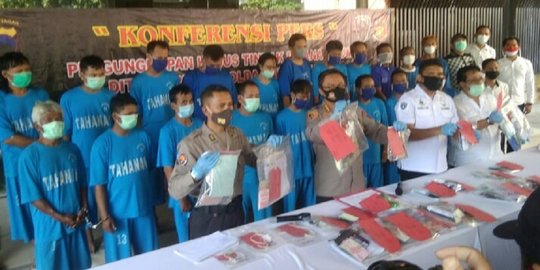 67 Pejudi Ditangkap Polda Jateng, Uang Rp22 Juta Disita
