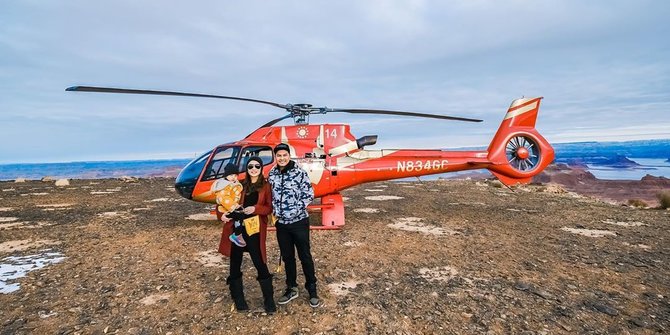 Pertama Kali Naik Helikopter, Ini Potret Lucu Nastusha Anak Glenn dan Chelsea Olivia