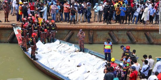 Dua Kapal Tabrakan di Bangladesh, 32 Penumpang Tewas