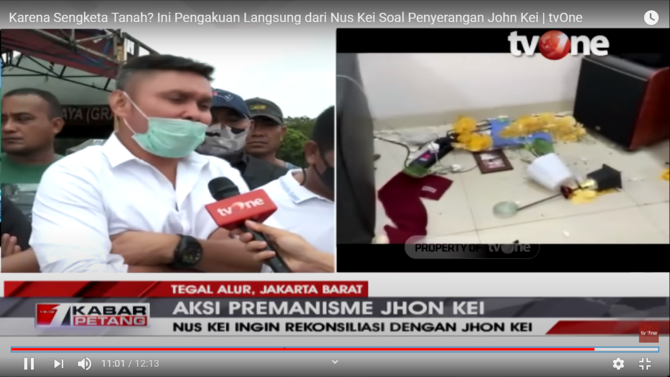 potret dalam rumah nus kei usai diserang kelompok john kei pecahan kaca berserakan