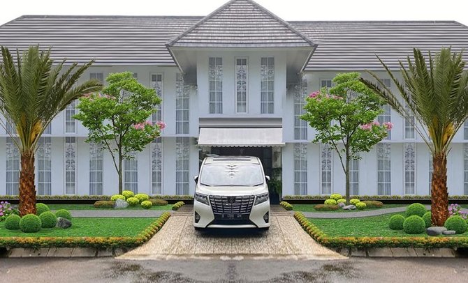 desain taman rumah raffi ahmad