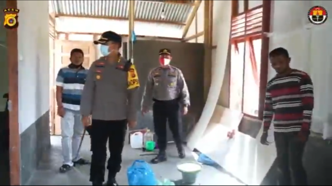 gubuk reyot disulap jadi rumah layak huni hasil iuran para polisi aceh