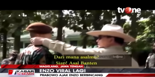 Viral Prabowo Ajak Bincang Enzo, Rapikan Kerah Taruna Keturunan Prancis Jadi Sorotan
