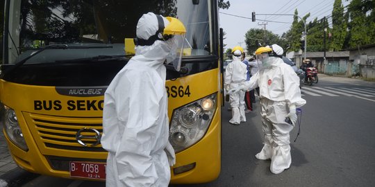 Bus Sekolah Beralih Fungsi untuk Angkut Pasien Covid-19