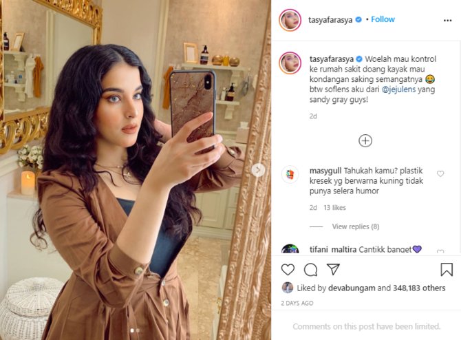 unggah potret selfie pasca melahirkan penampilan tasya farasya curi perhatian