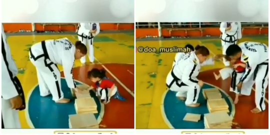 Begini Momen Balita Belajar Karate, Gemesin Banget Satu Lapangan Ikut Tertawa