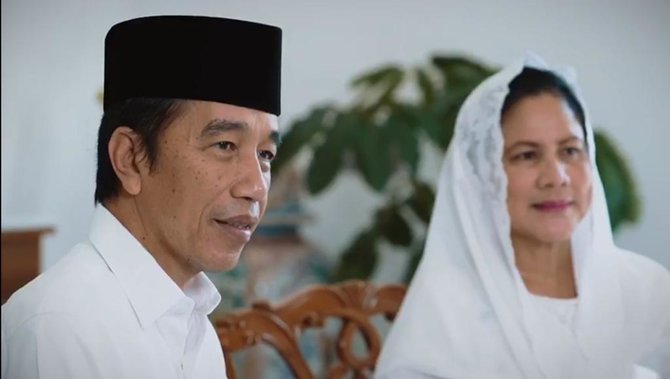 jokowi dan ibu negara ucapkan selamat hari raya idul fitri