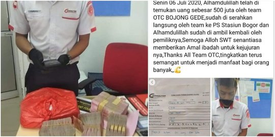 Petugas Kebersihan Temukan Uang Rp500 Juta di Gerbong KRL Jakarta-Bogor