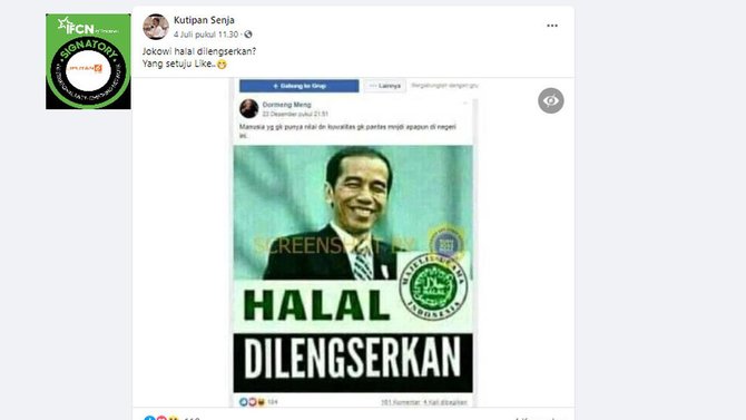 hoops mui keluarkan fatwa halal lengserkan presiden jokowi