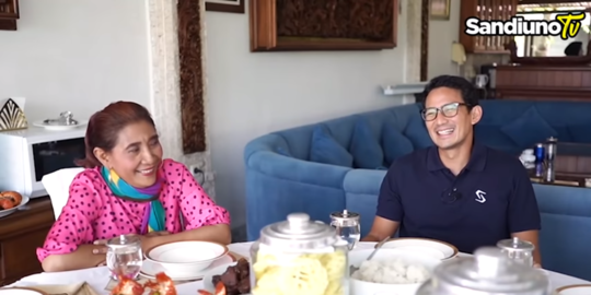 Makan Bareng, Begini Momen Keakraban Susi Pudjiastuti dan Sandiaga Uno