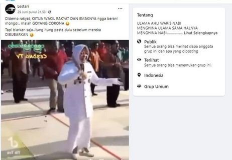 tidak benar video jokowi megawati ganjar dan risma goyang corona