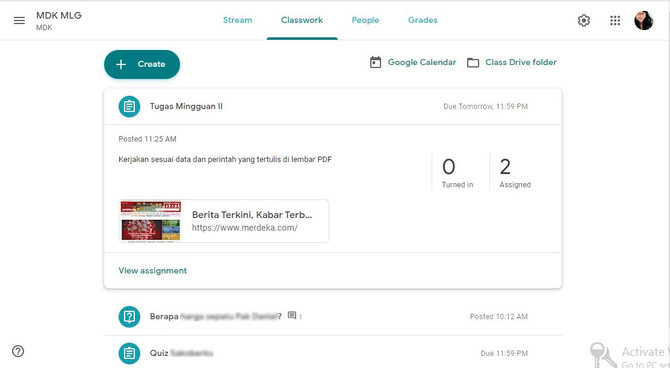 Cara Menggunakan Google Classroom Kenali Fitur Dan Fungsinya Merdeka Com