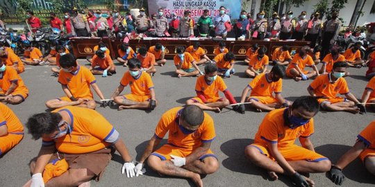 Polisi Tangkap Ratusan Bandit di Surabaya dalam Dua Pekan