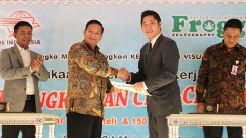 froggy edutograph dan pt pos indonesia peduli kecerdasan visual