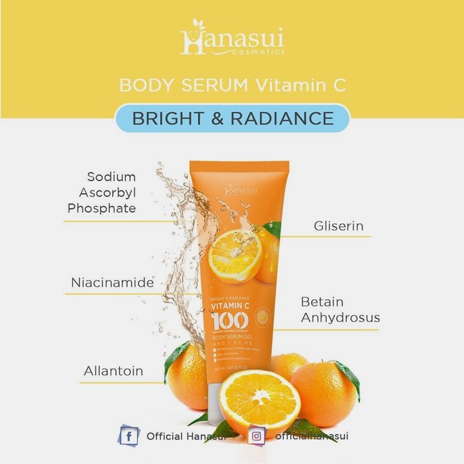 hanasui vitamin c body serum gel