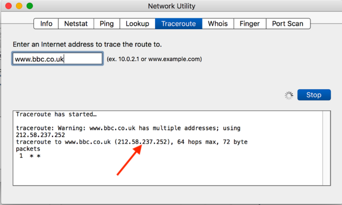 cara melihat ip address