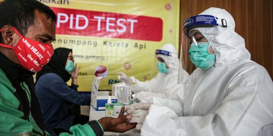 Layanan Rapid Test Penumpang Kereta Api di Stasiun Pasar Senen