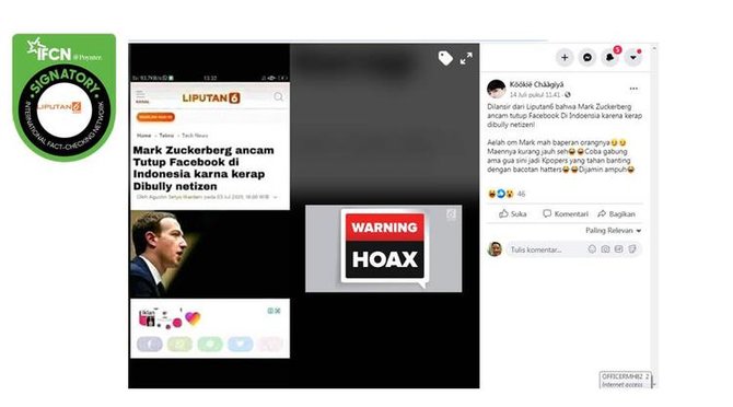 hoaks mark zuckerberg ancam tutup facebook di indoensia