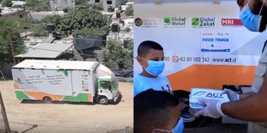 Miliki Ikatan Erat, Ini Potret Food Truck Bantuan dari Indonesia Buat Warga Palestina
