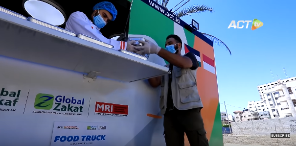 food truck bantuan dari indonesia untuk warga palestina