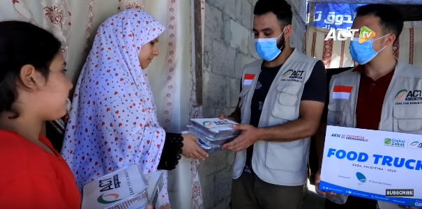 food truck bantuan dari indonesia untuk warga palestina