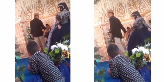 Viral Pria Datang ke Nikahan Mantan yang Ditikung Sahabat, Salaman Saling Buang Muka