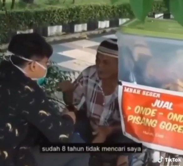 pria tua dilentarkan anaknya