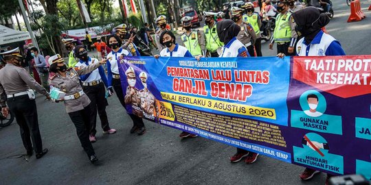 Sosialisasi Pemberlakuan Kembali Ganjil Genap di Jakarta
