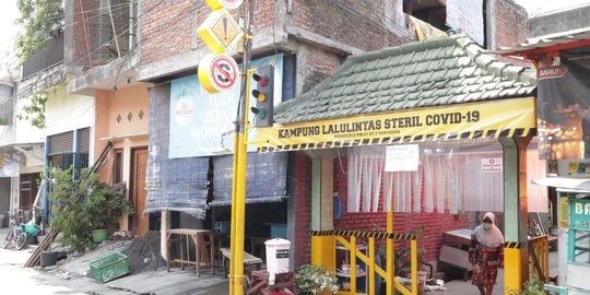 Unik, di Surabaya Ada Kampung Lalu Lintas Steril Covid-19