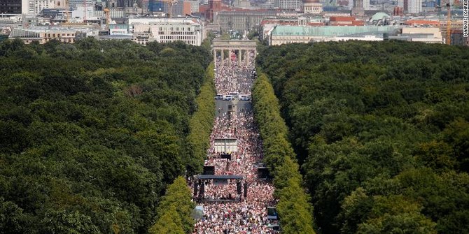 Kelompok Anti Vaksin di Berlin Unjuk Rasa Tolak Pembatasan Akibat Pandemi Covid-19