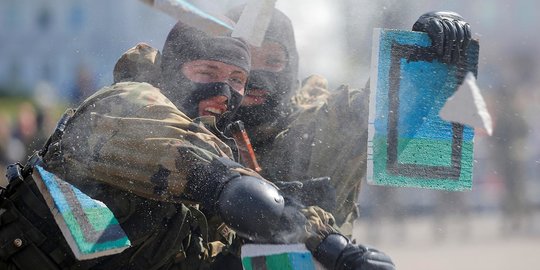 Aksi Militer Belarusia Peringati 90 Tahun Angkatan Udara