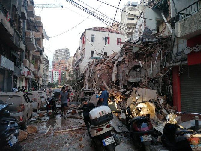 ledakan di beirut lebanon