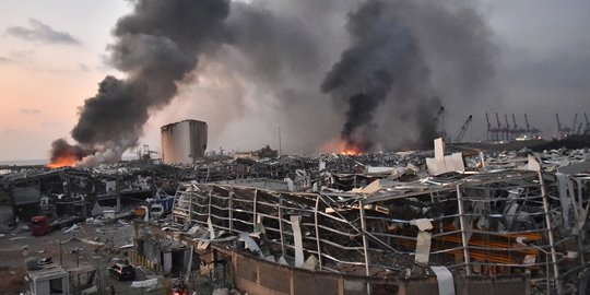 Bikin Ngeri, Ini Kerusakan Parah Akibat Ledakan Dahsyat di Beirut