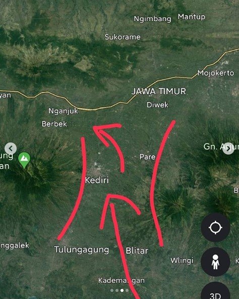 cuaca ekstrem dan angin kencang di nganjuk