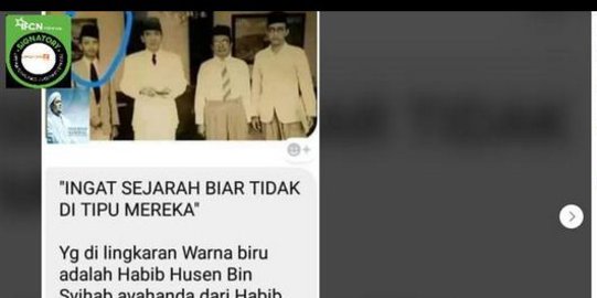 CEK FAKTA: Tidak Benar Foto Ayah Habib Rizieq Ikut Bantu Proklamasikan Kemerdekaan RI