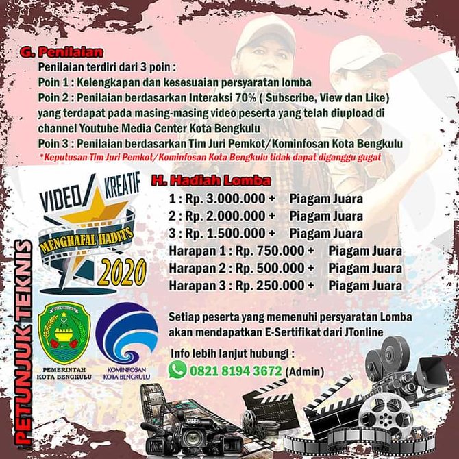 kota bengkulu gelar lomba video hafal hadits