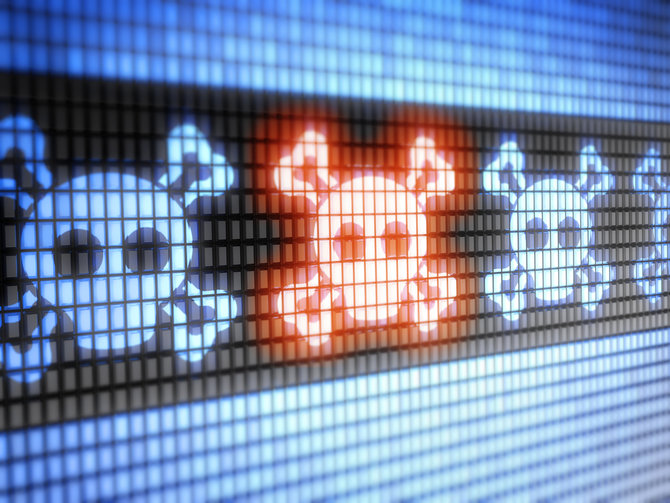 ilustrasi virus internet