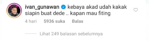 ucapan ivan gunawan bikin heboh ke lesty kejora