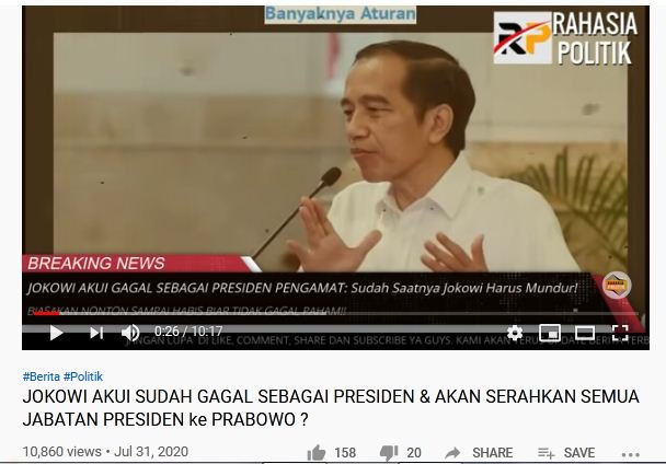 hoaks video presiden jokowi akan serahkan kepemimpinannya ke prabowo