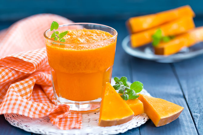 ilustrasi jus labu kuning