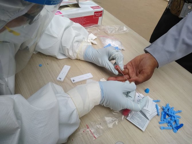 personel dishub kota bogor ikut rapid test