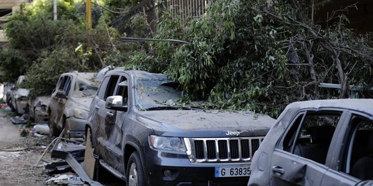 CEK FAKTA: Hoaks Foto Ratusan Mobil Hangus Karena Ledakan di Lebanon