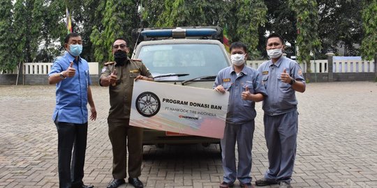 Hankook Tire Donasikan Ratusan Ban ke Instansi Publik di Bekasi