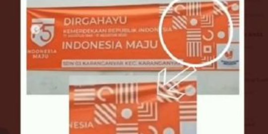 CEK FAKTA: Tidak Benar Desain Logo HUT ke-75 RI Memuat Lambang Salib