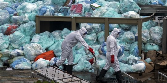Penampakan Limbah Medis yang Menggunung di Luar Rumah Sakit Meksiko