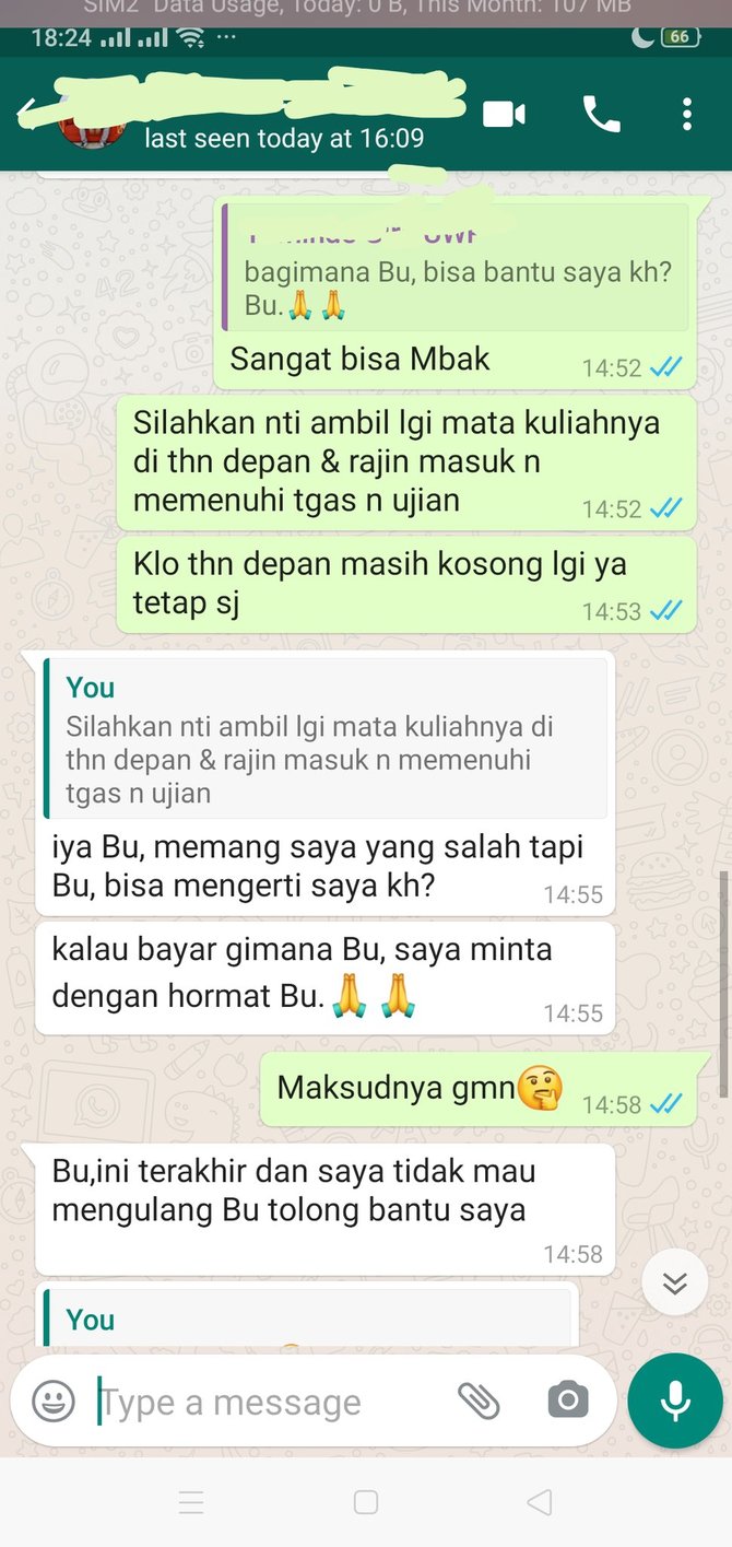 viral pesan mahasiswa hendak menyogok sang dosen