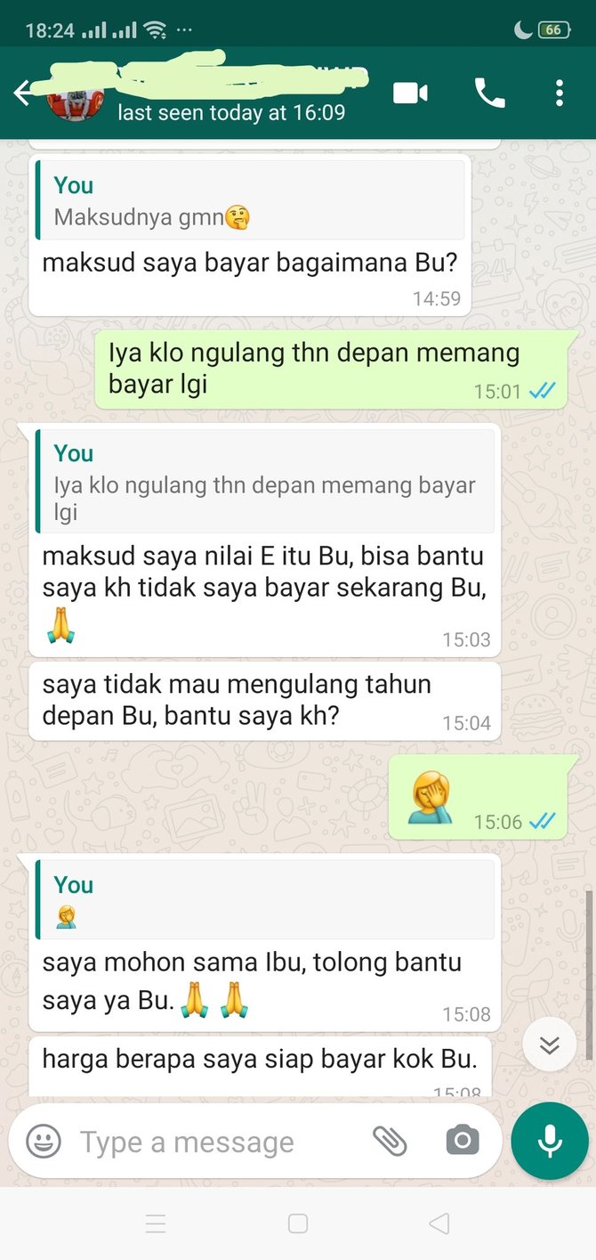 viral pesan mahasiswa hendak menyogok sang dosen
